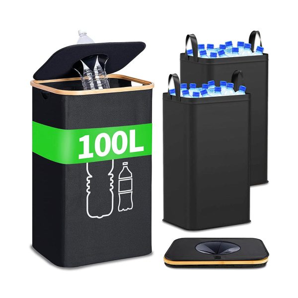 Poubelle bambou 100L pliable
