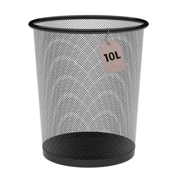 Corbeille métallique noir ventilée