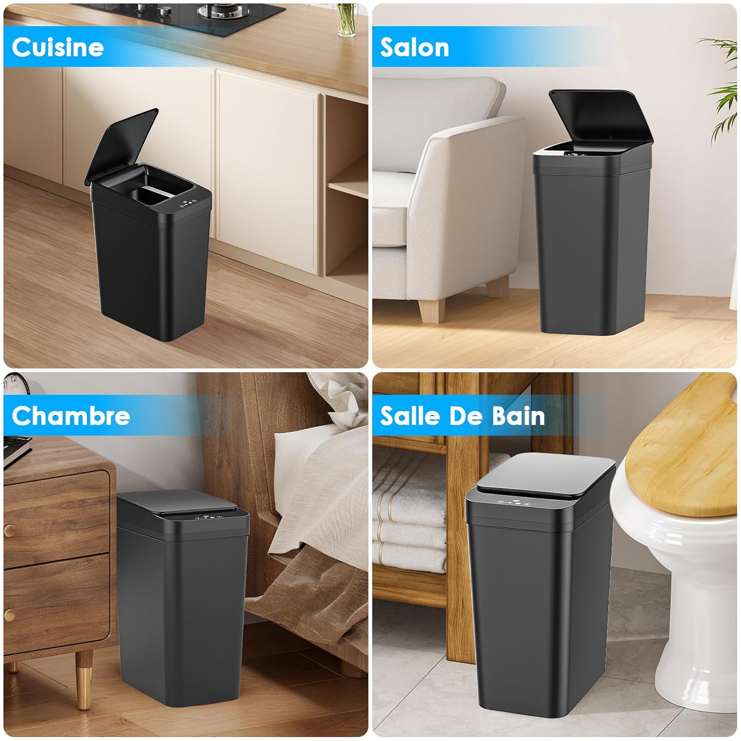 poubelles fonctionnement à piles