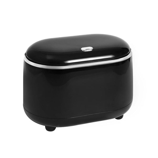 Poubelle salle de bain noire moderne