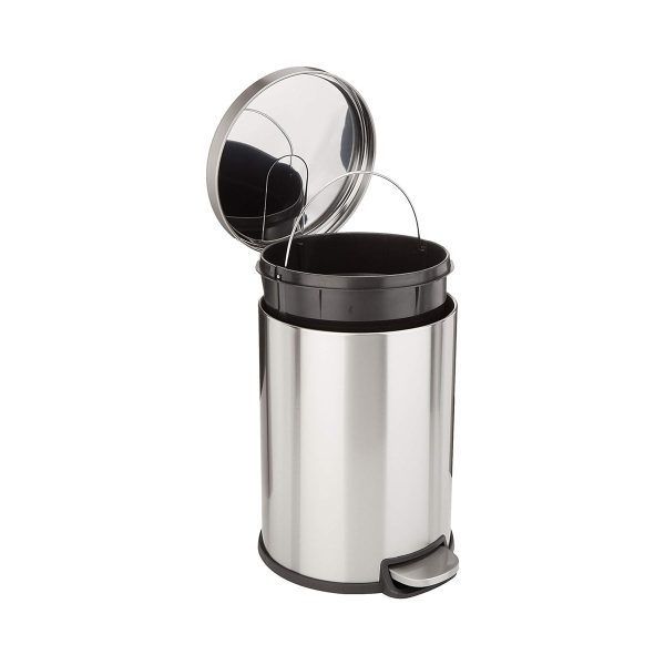 Poubelle inox pied soft close