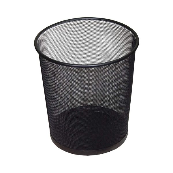 Corbeille à papier métallique noire