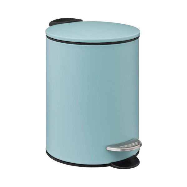 Poubelle bleu turquoise salle de bain