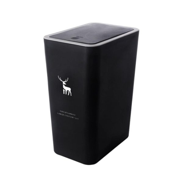 Poubelle noire compacte