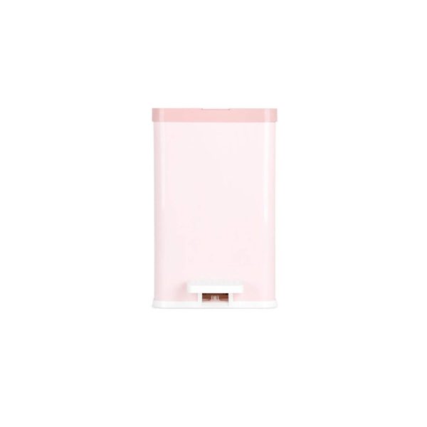 Poubelle rose fermée