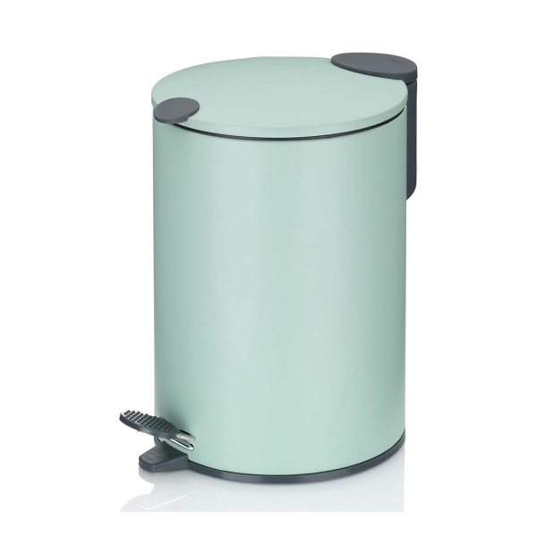 poubelle verte salle de bain élégante