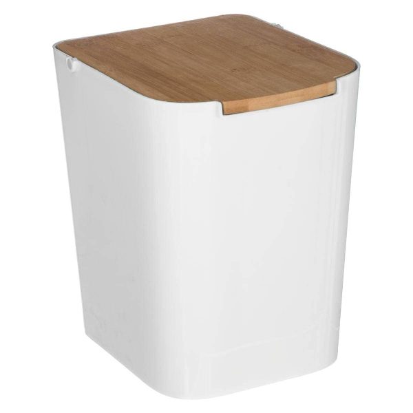 Poubelle WC bambou compacte