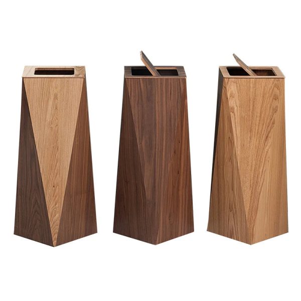 poubelle bois moderne
