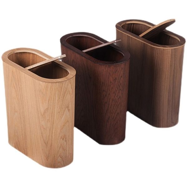 Poubelle en bois moderne