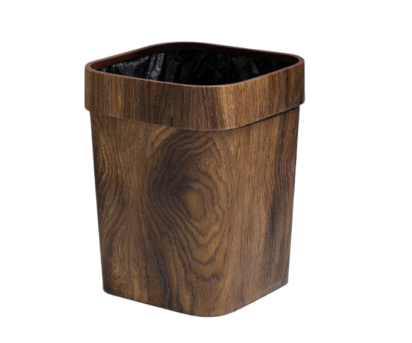 Poubelle en bois élégante