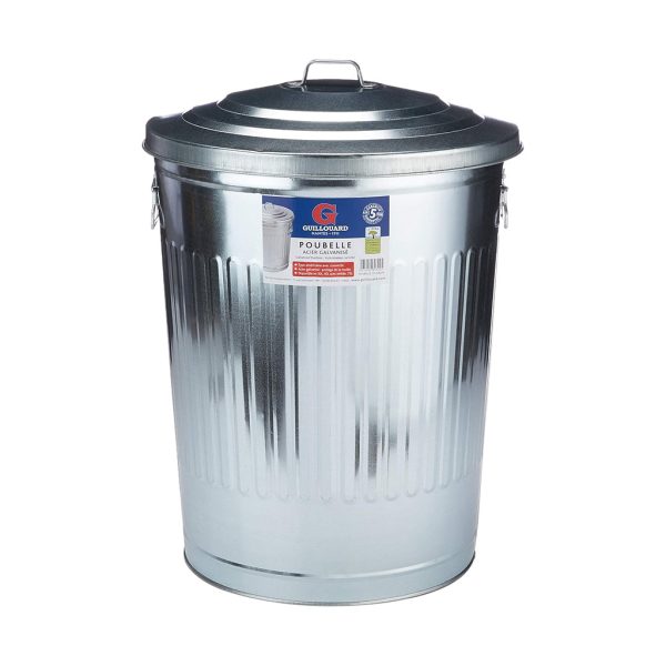 Poubelle resistant acier galvanisé