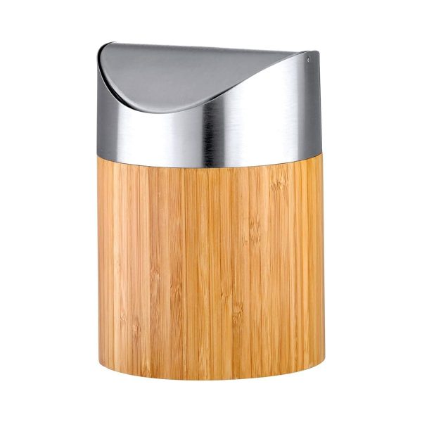Poubelle bambou salle de bain