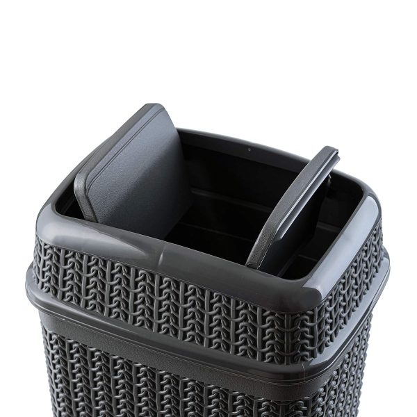 Poubelle anthracite compacte