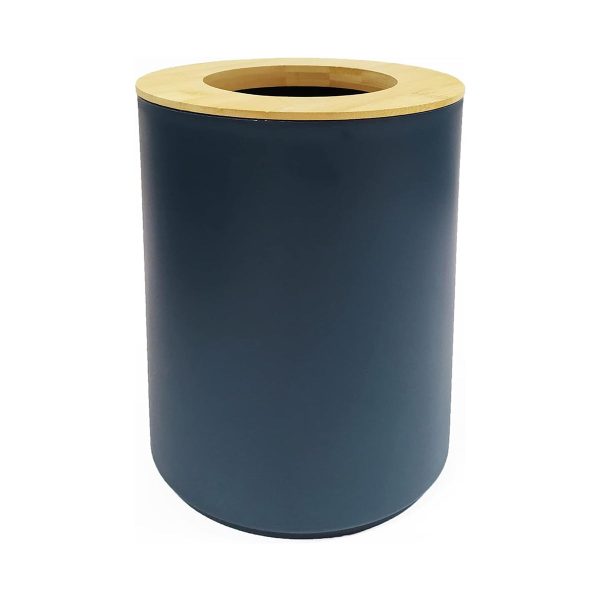 Poubelle ronde effet bambou