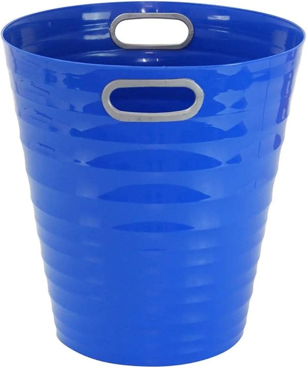Corbeille plastique étanche bleue